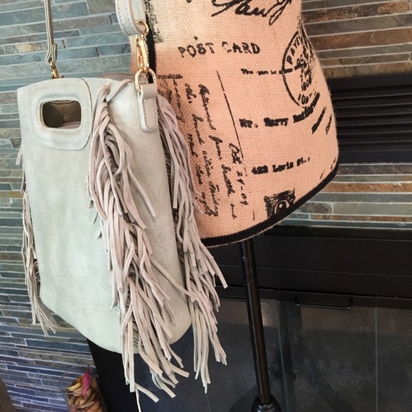 Vegan Leather Suede Crossbody - Picture 3 of 6